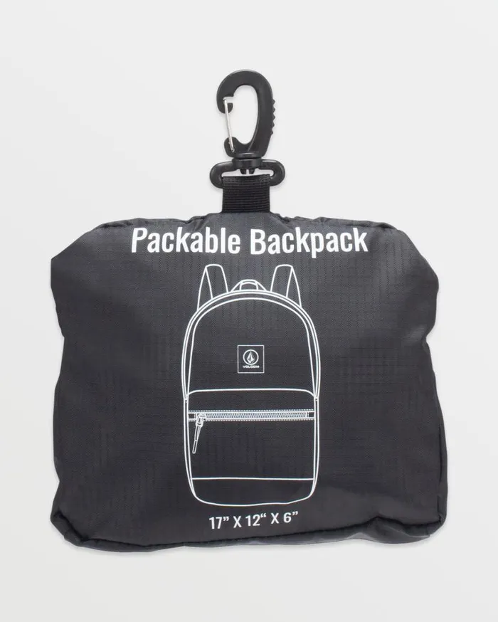 Bt Packable Backpack 8211 Black Mens Volcom Bags and Backpacks