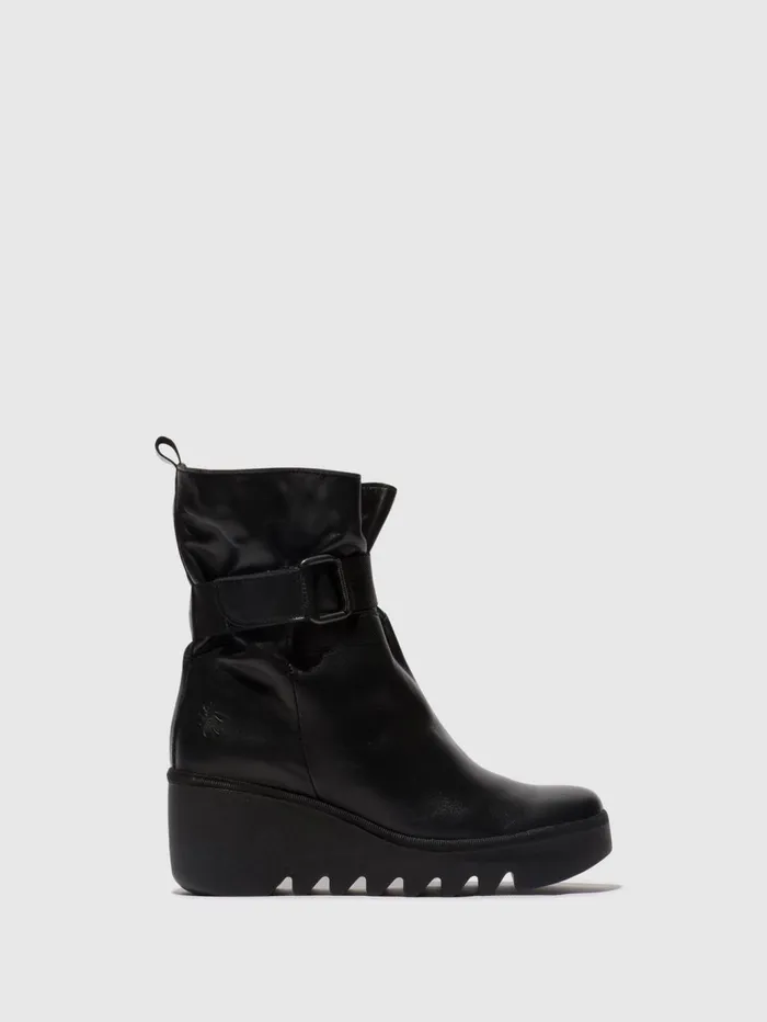 Buckle Ankle Boots BLIT453FLY BLACK Women Fly London Ankle Boots