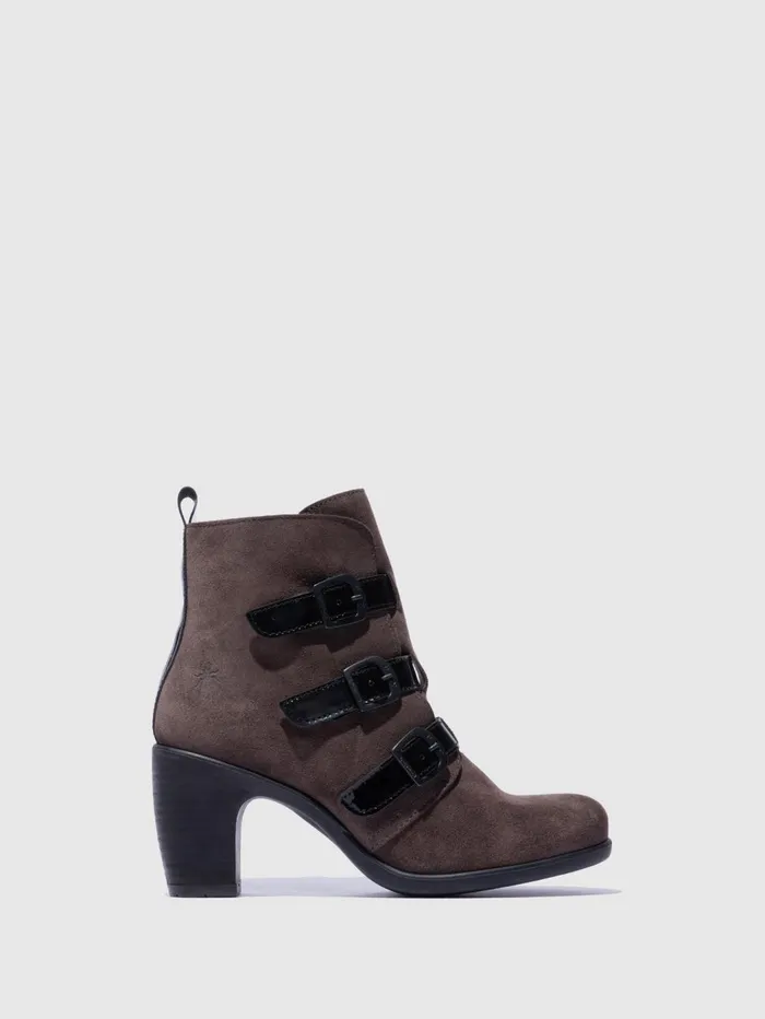 Buckle Ankle Boots KLEA012FLY ANTHRACITEBLACK Women Fly London Ankle Boots