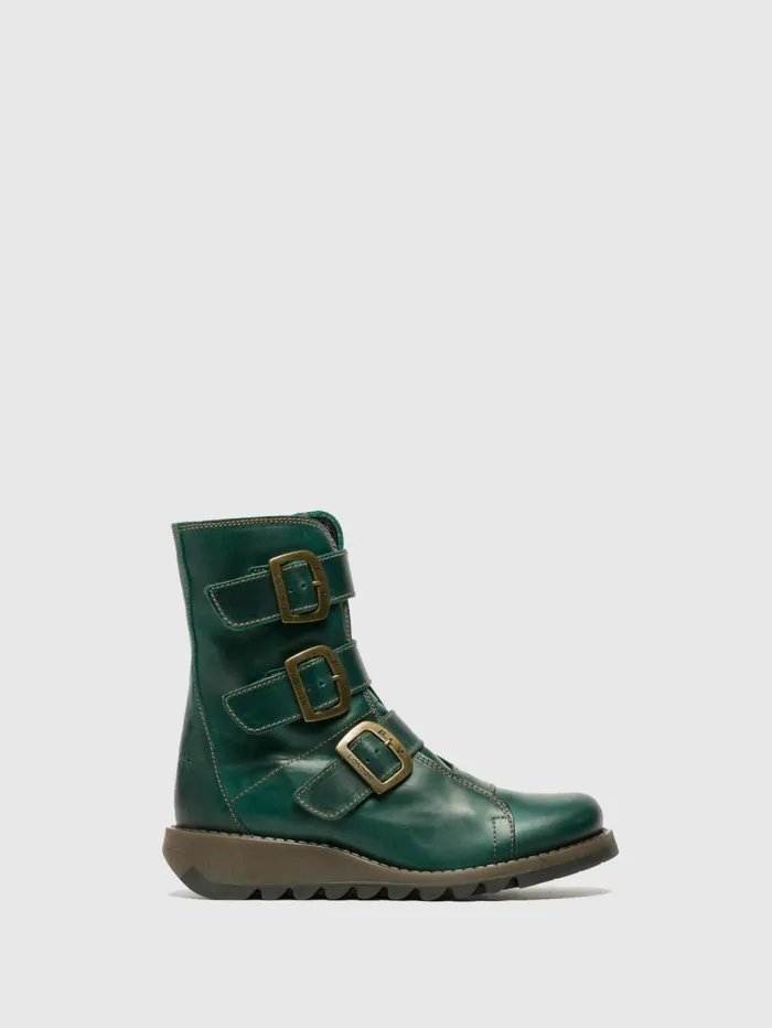 Buckle Ankle Boots SCOP110FLY PETROL Women Fly London Ankle Boots