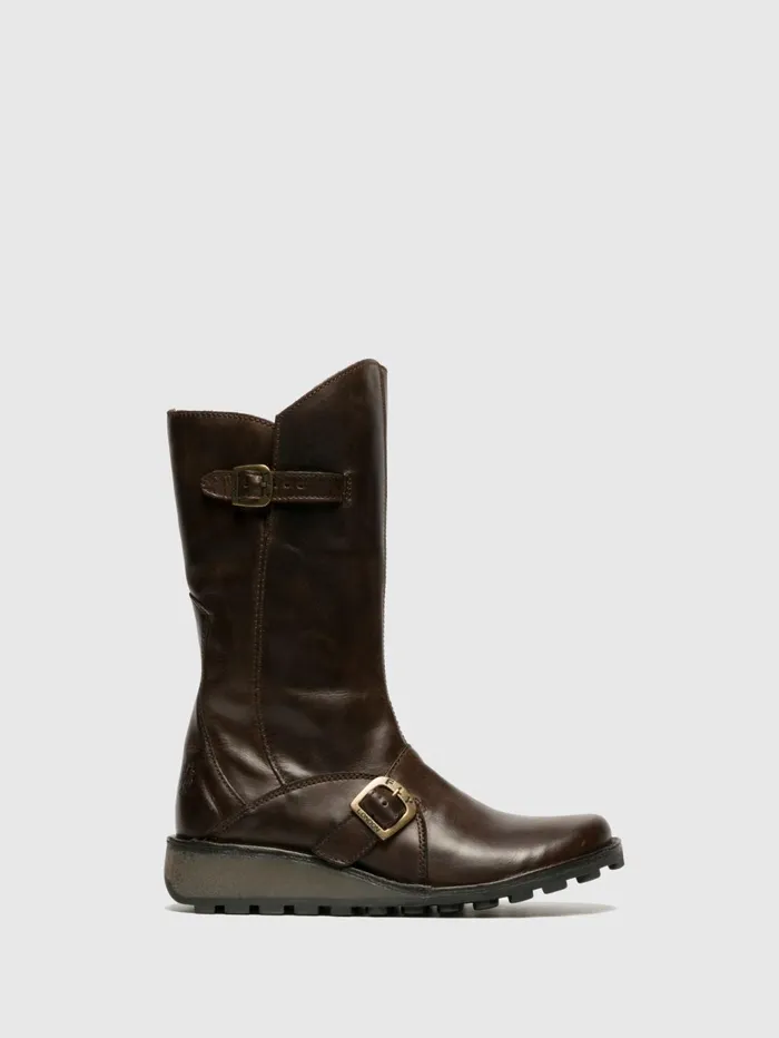 Buckle Boots MES DK BROWN Women Fly London Boots