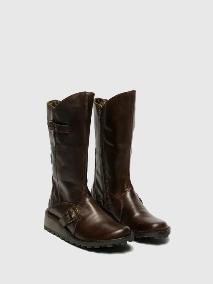 Buckle Boots MES DK BROWN Women Fly London Boots