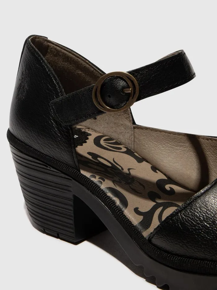 Buckle Sandals WIFO440FLY BLACK Women Fly London Sandals