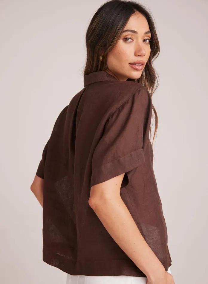 Button Down Women Bella Dahl Short Sleeve Flowy Button Down 8211 Cocoa Cabana Button Down Women Bella Dahl Short Sleeve Flowy Button Down 8211 Cocoa Cabana