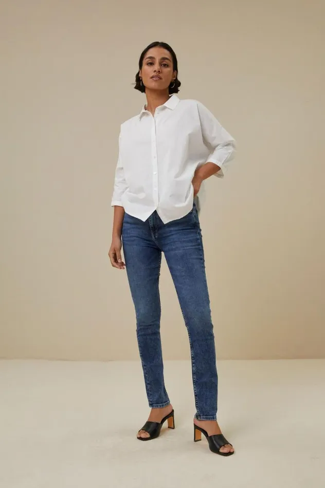 ByBar Blouses Vrouwelijk Norel Poplin Blouse White