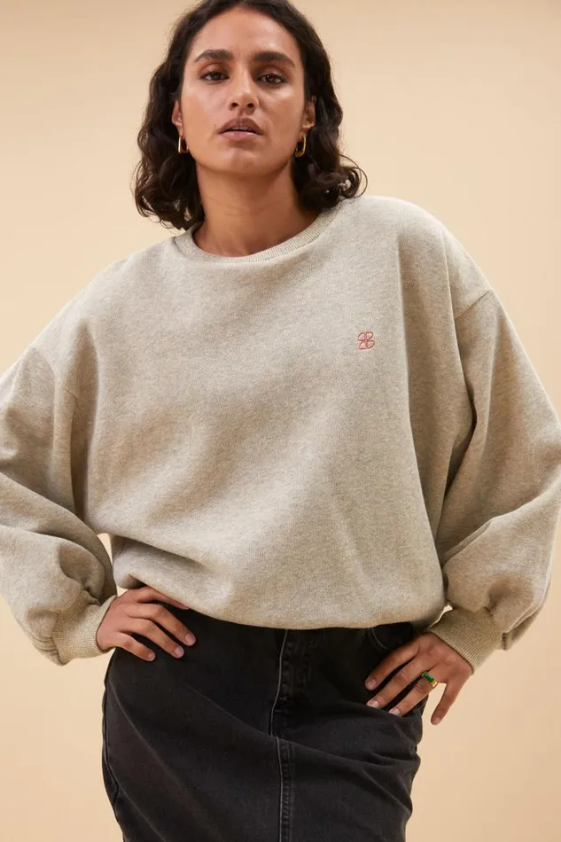 ByBar Sweaters Vrouwelijk Bibi Sparkle Sweater Gold ByBar Sweaters Vrouwelijk Bibi Sparkle Sweater Gold