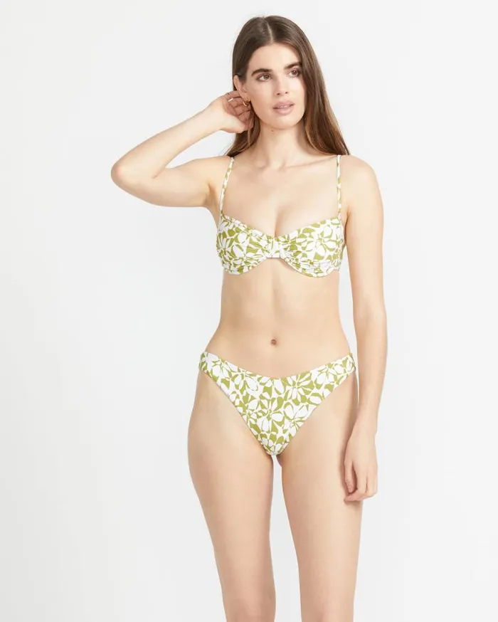 Carefree Uwire Bikini Top 8211 Shadow Lime Womens Volcom Bikinis