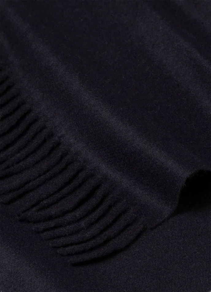 Cashmere Woven Scarf Navy MenWomen SUNSPEL Hats Scarves and Gloves