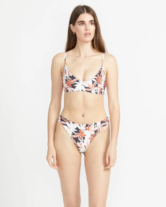 Check Mate Crop Bikini Top 8211 Electric Coral Womens Volcom Swim