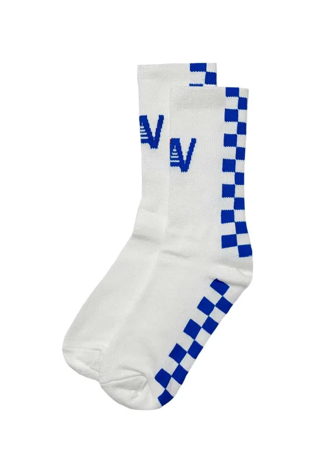 Checkered Sock 8211 White Ocean WomenMen Aviator Nation Socks