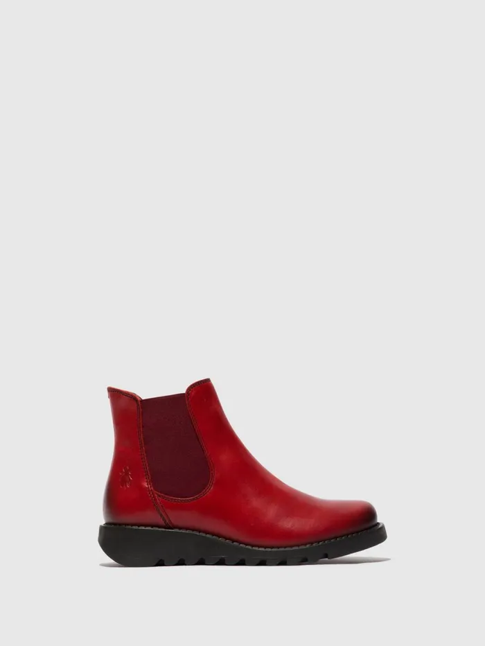 Chelsea Ankle Boots SALV RED RED ELASTIC Women Fly London Ankle Boots