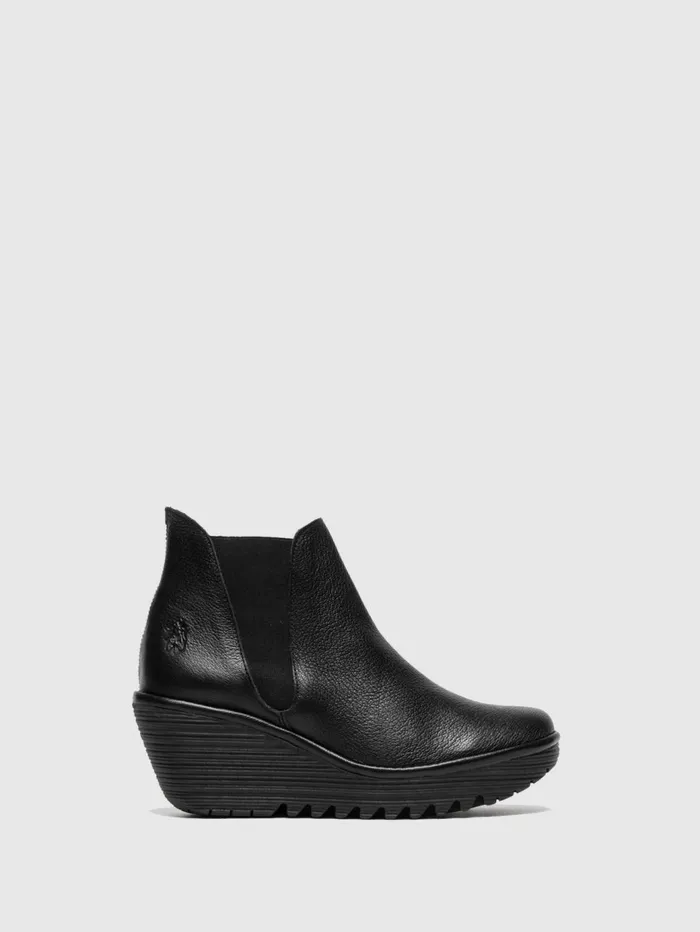 Chelsea Ankle Boots YOSS BLACK Women Fly London Ankle Boots