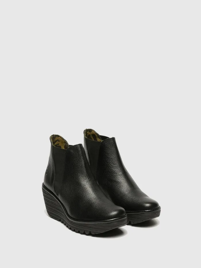 Chelsea Ankle Boots YOSS BLACK Women Fly London Ankle Boots