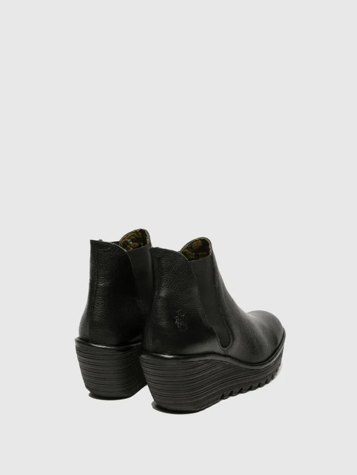 Chelsea Ankle Boots YOSS BLACK Women Fly London Ankle Boots