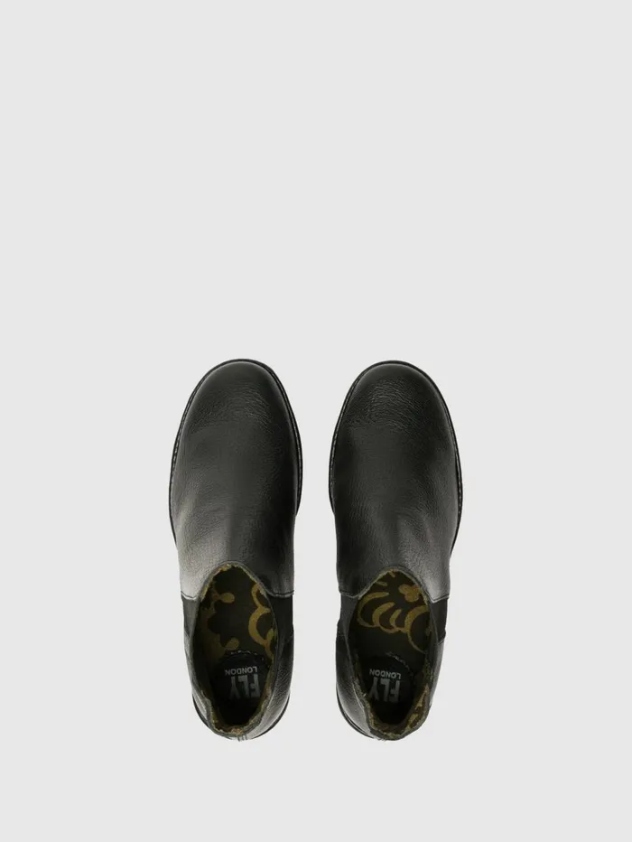 Chelsea Ankle Boots YOSS BLACK Women Fly London Ankle Boots