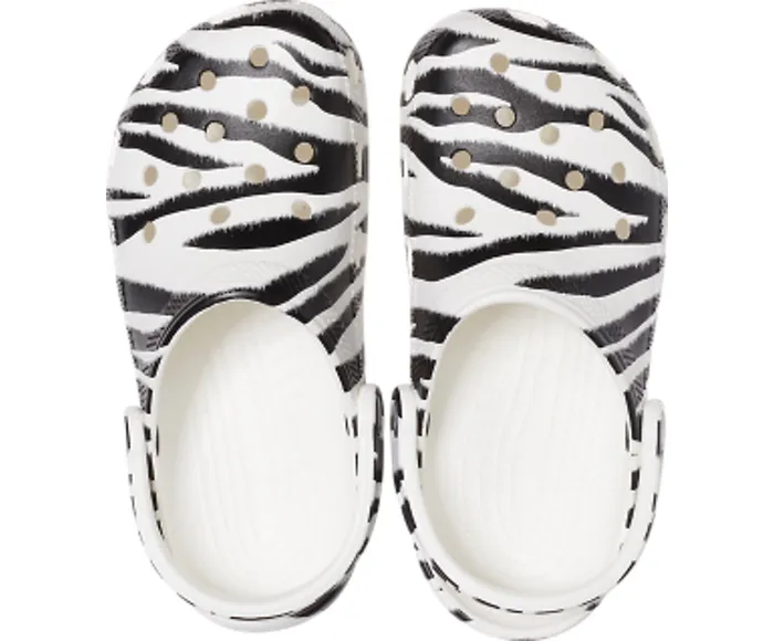 Classic Animal Print Clog White Zebra Print Clogs Crocs WomenMen