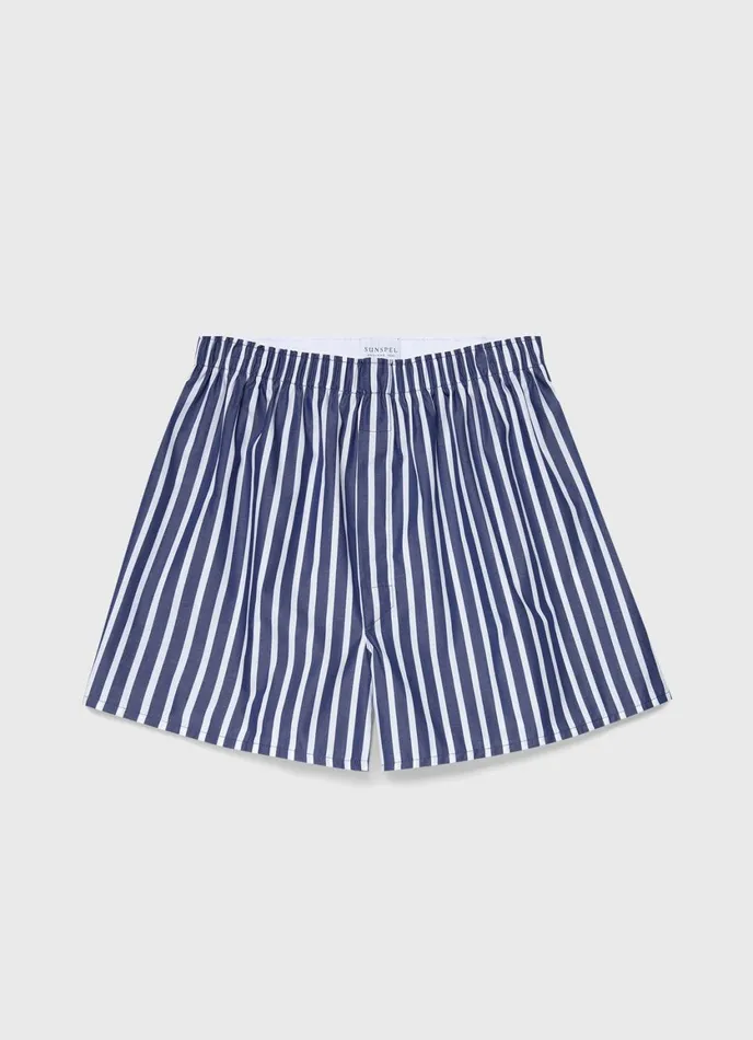 Classic Boxer Shorts Navywhite Wide Stripe Men SUNSPEL Boxer Shorts