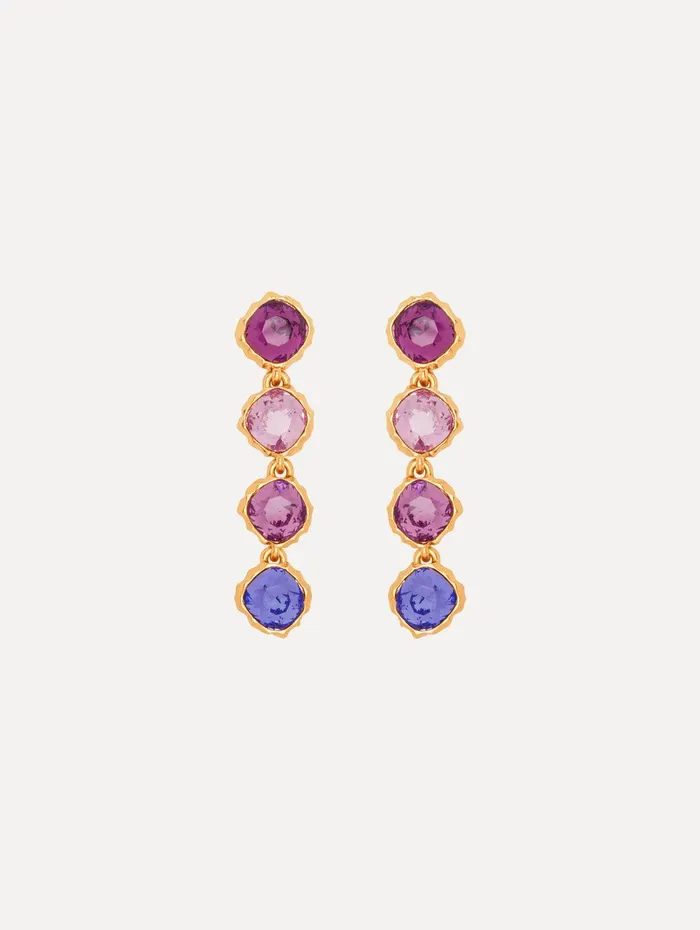 Classic Crystal Strand Earrings Amethyst Multi Women Oscar De La Renta Earrings Classic Crystal Strand Earrings Amethyst Multi Women Oscar De La Renta Earrings