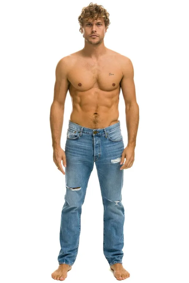Classic Straight Leg Denim Jean 8211 Super Light WomenMen Aviator Nation Denim Classic Straight Leg Denim Jean 8211 Super Light WomenMen Aviator Nation Denim