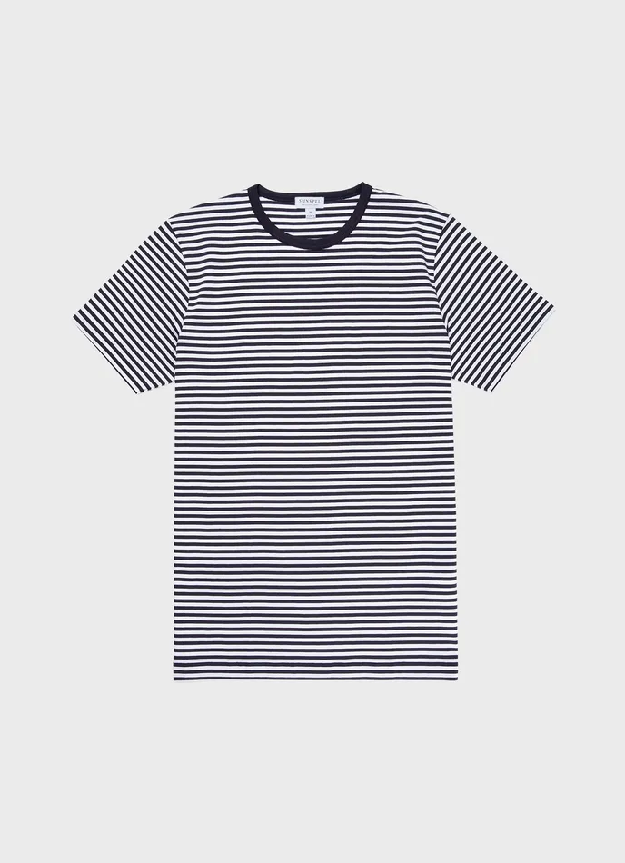 Classic Tshirt NavyWhite English Stripe Men Tshirts ussunspel
