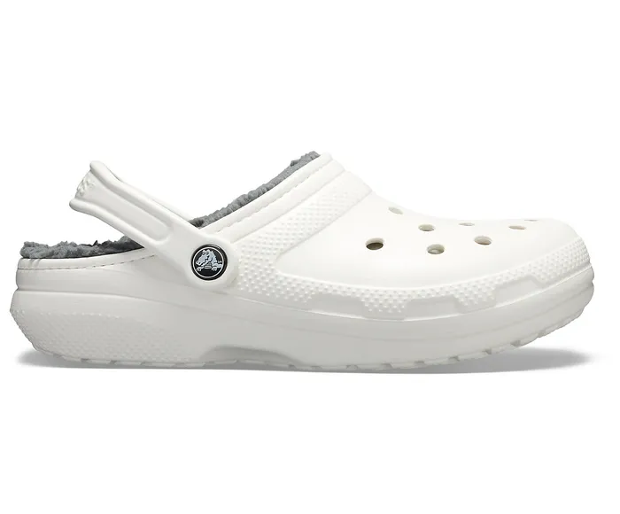 Clogs WomenMen Classic Lined Clog White Grey Crocs