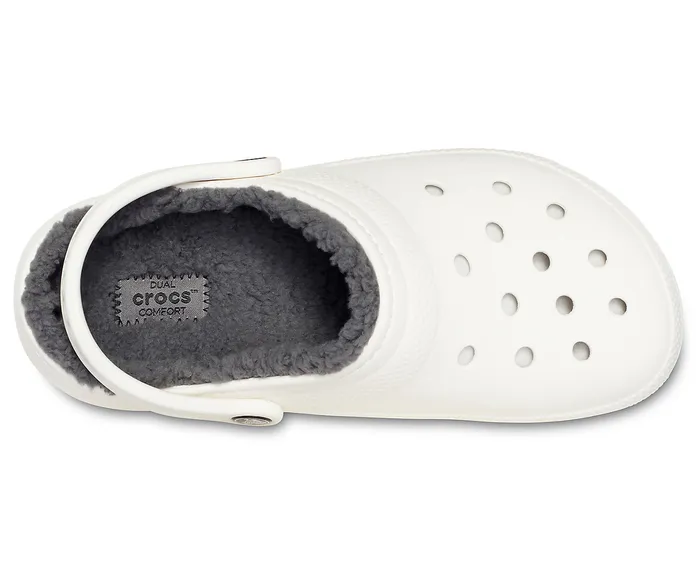 Clogs WomenMen Classic Lined Clog White Grey Crocs