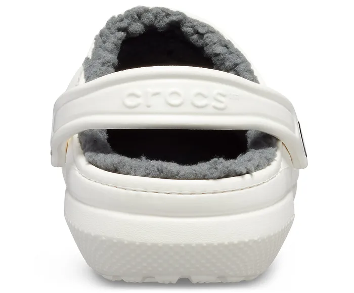 Clogs WomenMen Classic Lined Clog White Grey Crocs