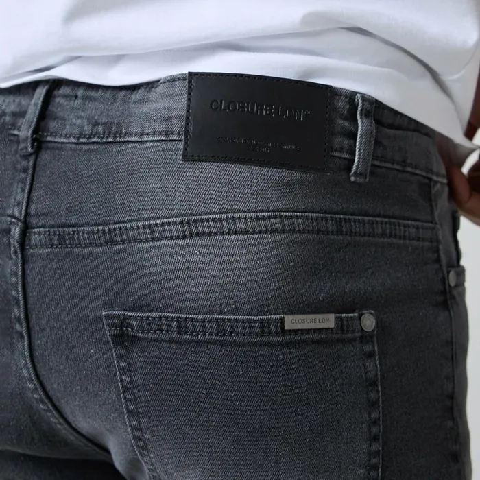 Closure London 2Pack Slim Fit Denim Jeans Black Grey Wash Men Denim