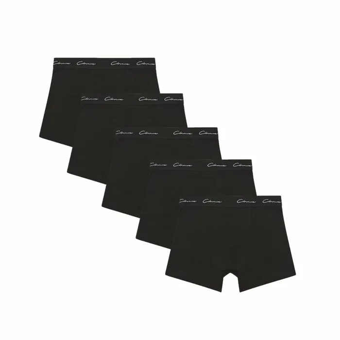 Closure London 5Pack Classic Signature Boxers Black Men Socks