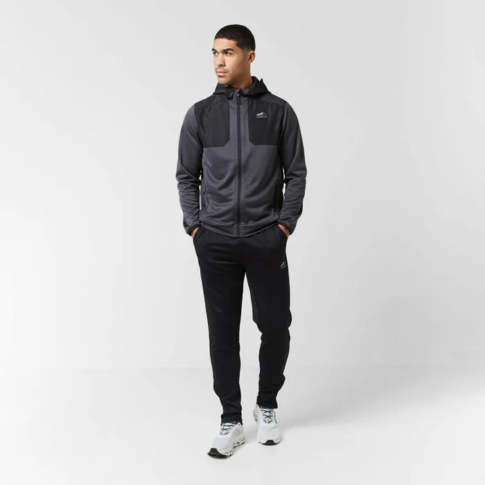 Closure London Cut and Sew Tracksuit Mid Grey Black Men Tracksuits