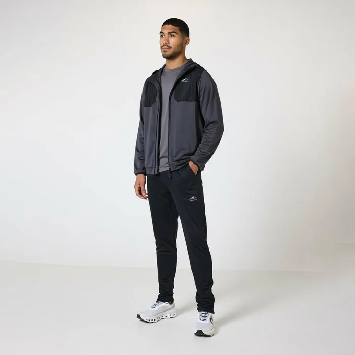 Closure London Cut and Sew Tracksuit Mid Grey Black Men Tracksuits