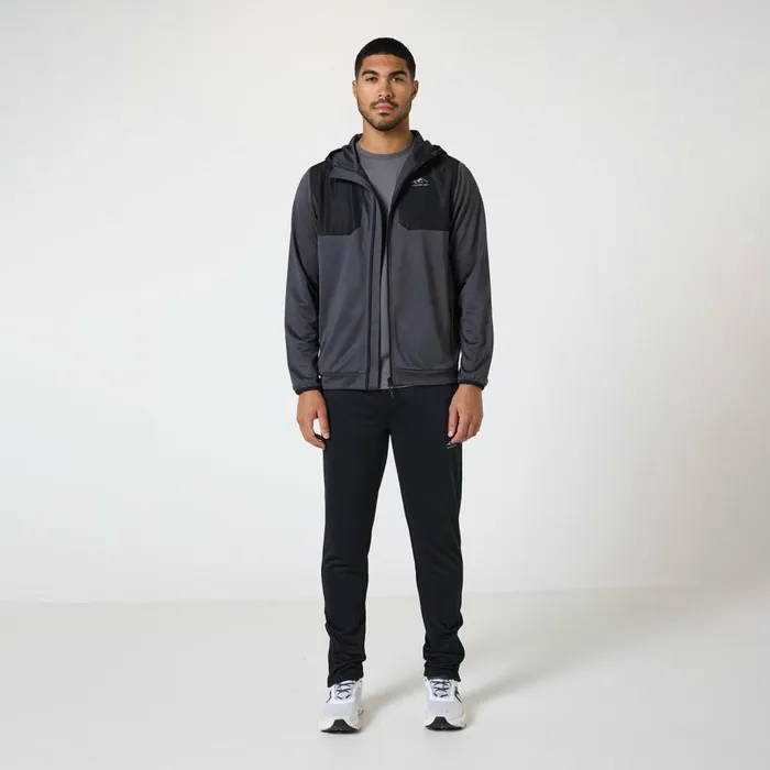 Closure London Cut and Sew Tracksuit Mid Grey Black Men Tracksuits