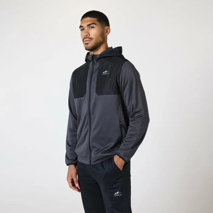 Closure London Cut and Sew Tracksuit Mid Grey Black Men Tracksuits