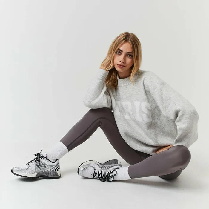 Closure London Paris Knit Sweatshirt Light Grey Marl Women Knitwear