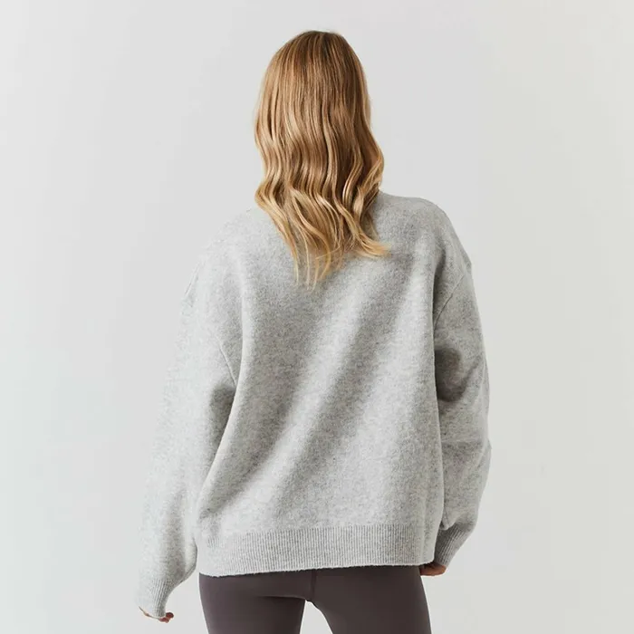 Closure London Paris Knit Sweatshirt Light Grey Marl Women Knitwear