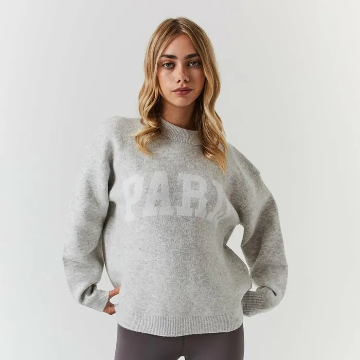 Closure London Paris Knit Sweatshirt Light Grey Marl Women Knitwear