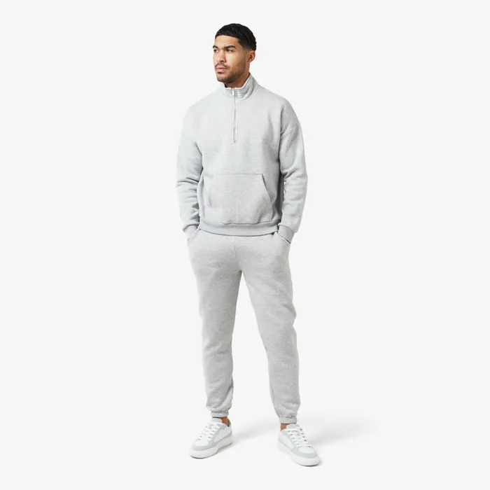 Closure London Relaxed Fit Cuffed Jogger Grey Marl Men Joggers