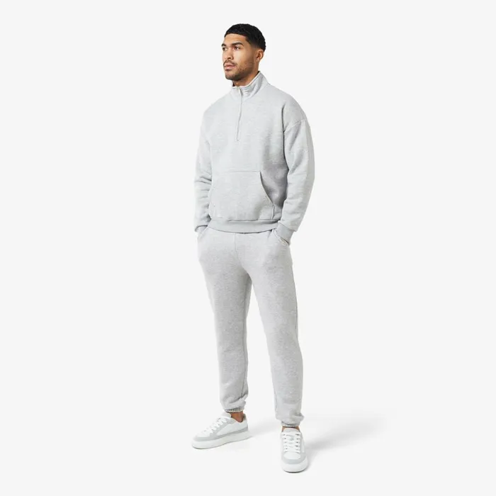 Closure London Relaxed Fit Cuffed Jogger Grey Marl Men Joggers