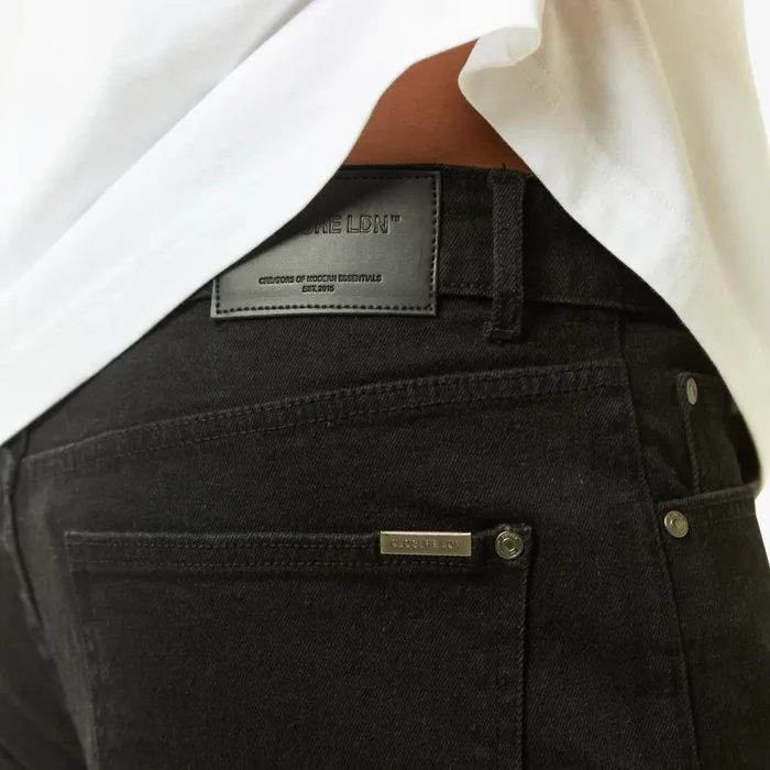 Closure London Relaxed Fit Denim Short Black Wash Men Denim