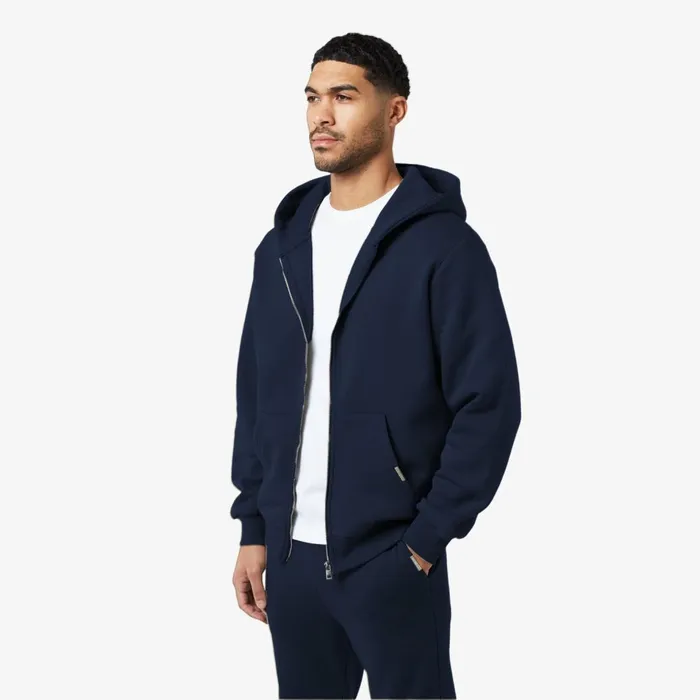 Closure London Relaxed Fit Full Zip Tracksuit Navy Men Tracksuits