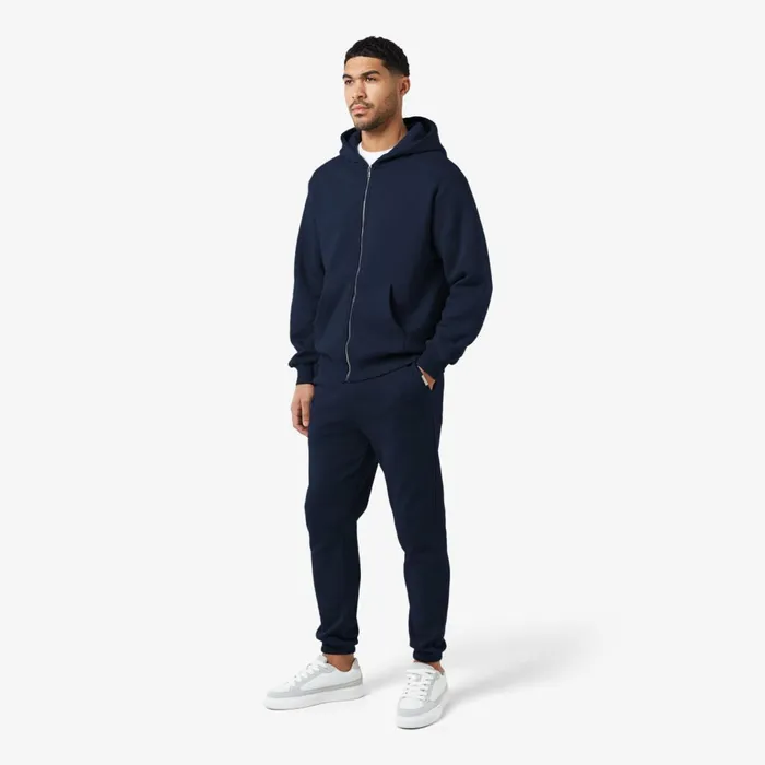 Closure London Relaxed Fit Full Zip Tracksuit Navy Men Tracksuits