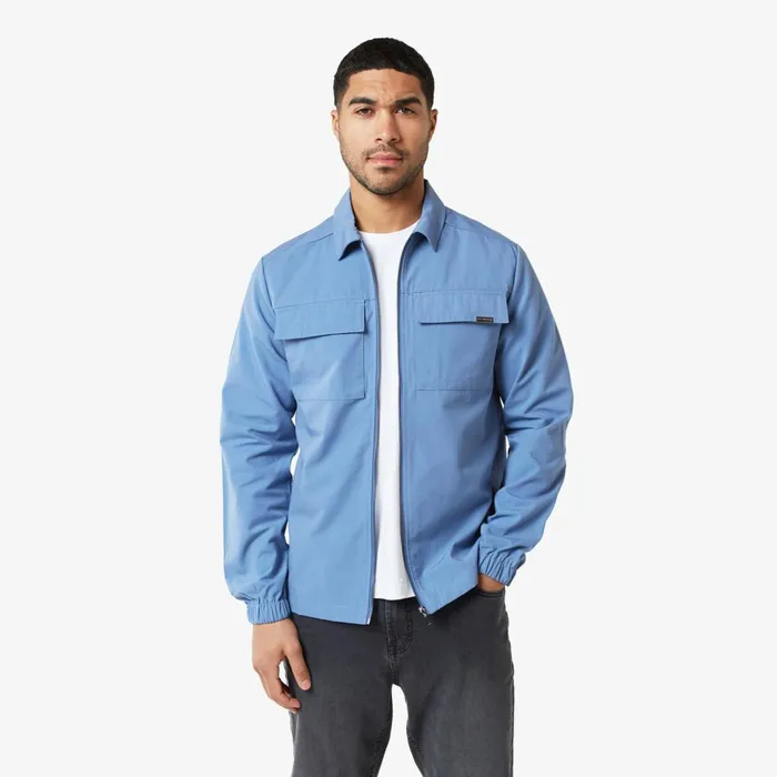 Closure London Smart Utility Overshirt Washed Blue Men Overshirts