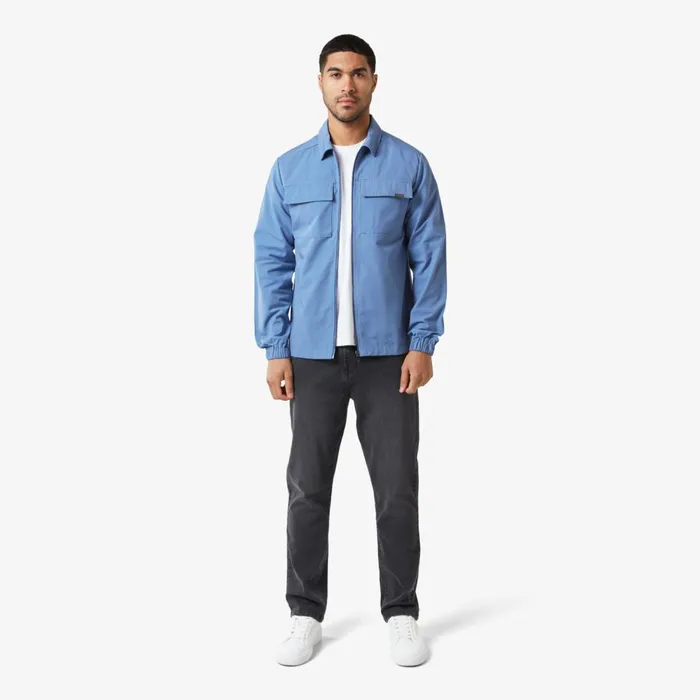 Closure London Smart Utility Overshirt Washed Blue Men Overshirts
