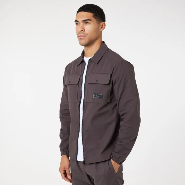 Closure London Utility Overshirt Washed Brown Men Overshirts
