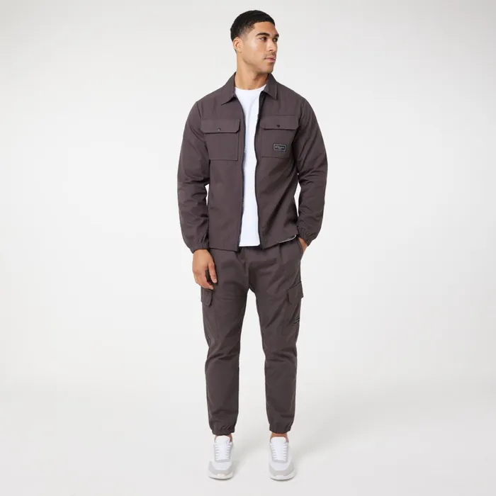 Closure London Utility Overshirt Washed Brown Men Overshirts
