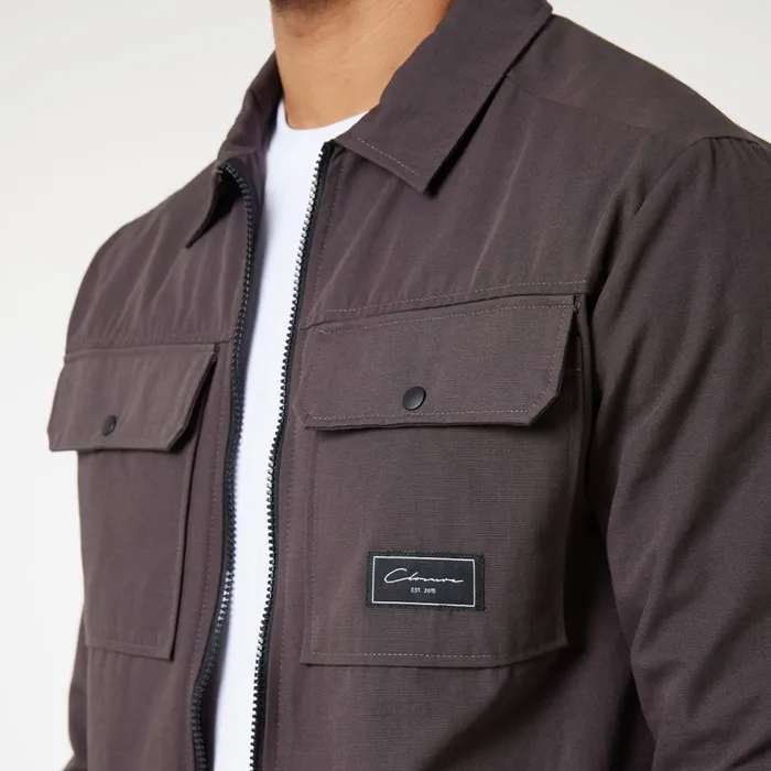 Closure London Utility Overshirt Washed Brown Men Overshirts