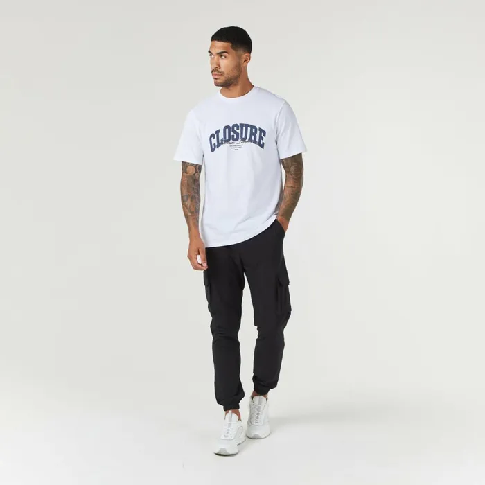 Closure London Varsity Script TShirt White Men TShirts