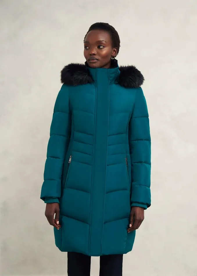 Coats and Jackets Women HOBBS Petite Jaymie Puffer Kyanite Green