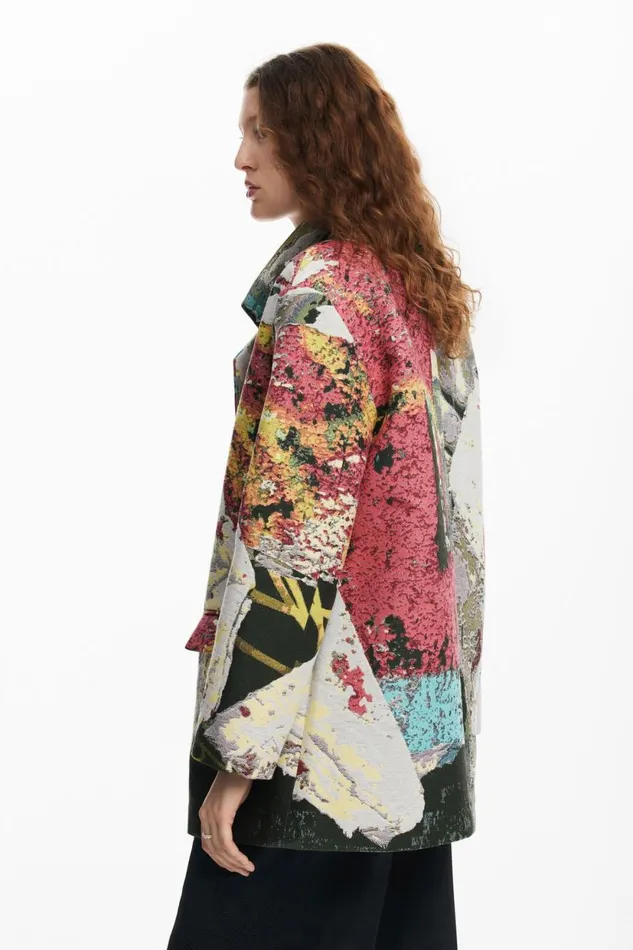Coats And Jackets Women Desigual Long Coat Arty M Christian Lacroix Materialfinishes