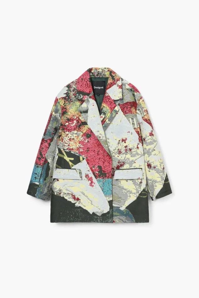Coats And Jackets Women Desigual Long Coat Arty M Christian Lacroix Materialfinishes